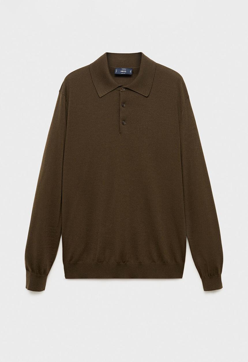 MANGO - Polo Willys Wool - Dark Green