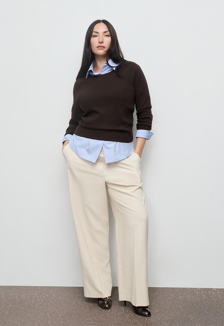 MANGO - Sweater xemeneia - dark brown