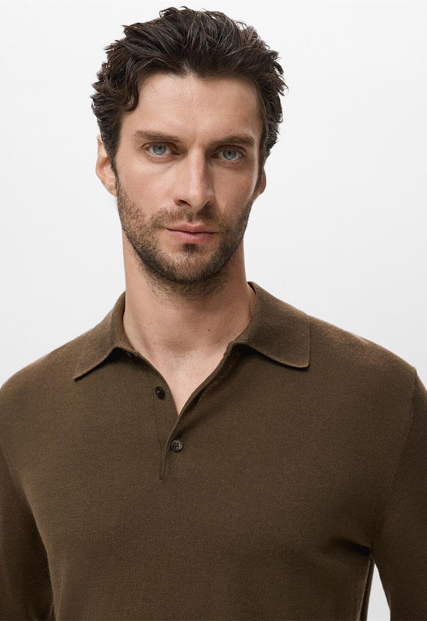 MANGO - Polo Willys Wool - Dark Green