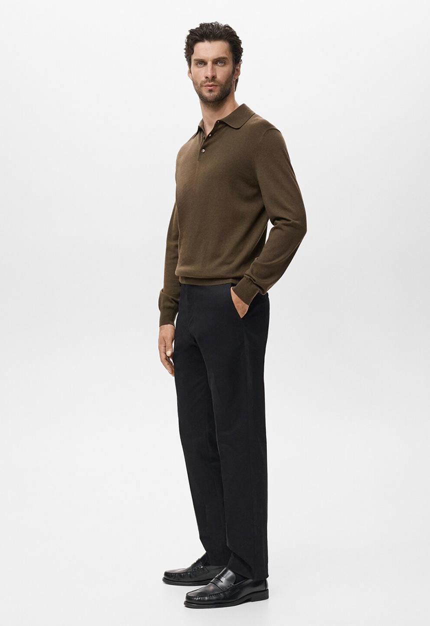 MANGO - Polo Willys Wool - Dark Green