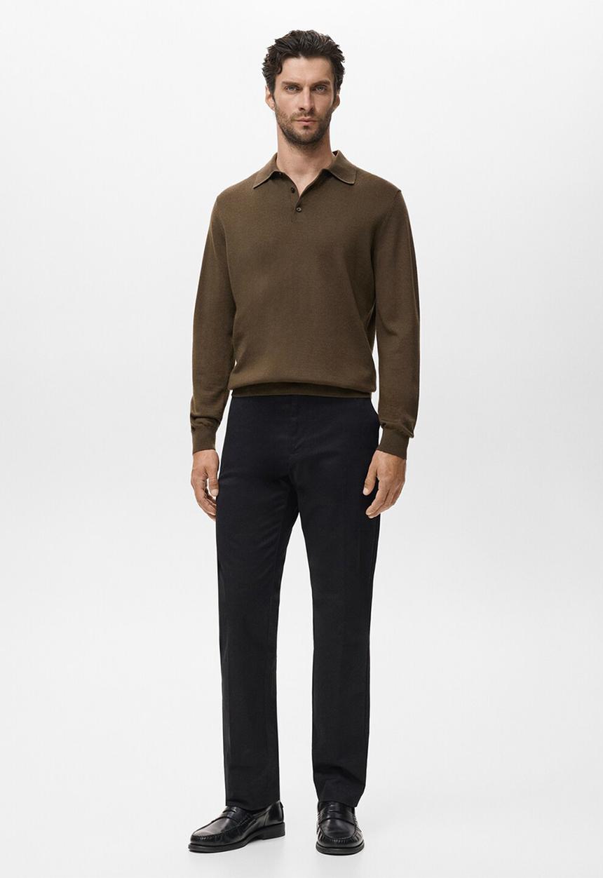 MANGO - Polo Willys Wool - Dark Green