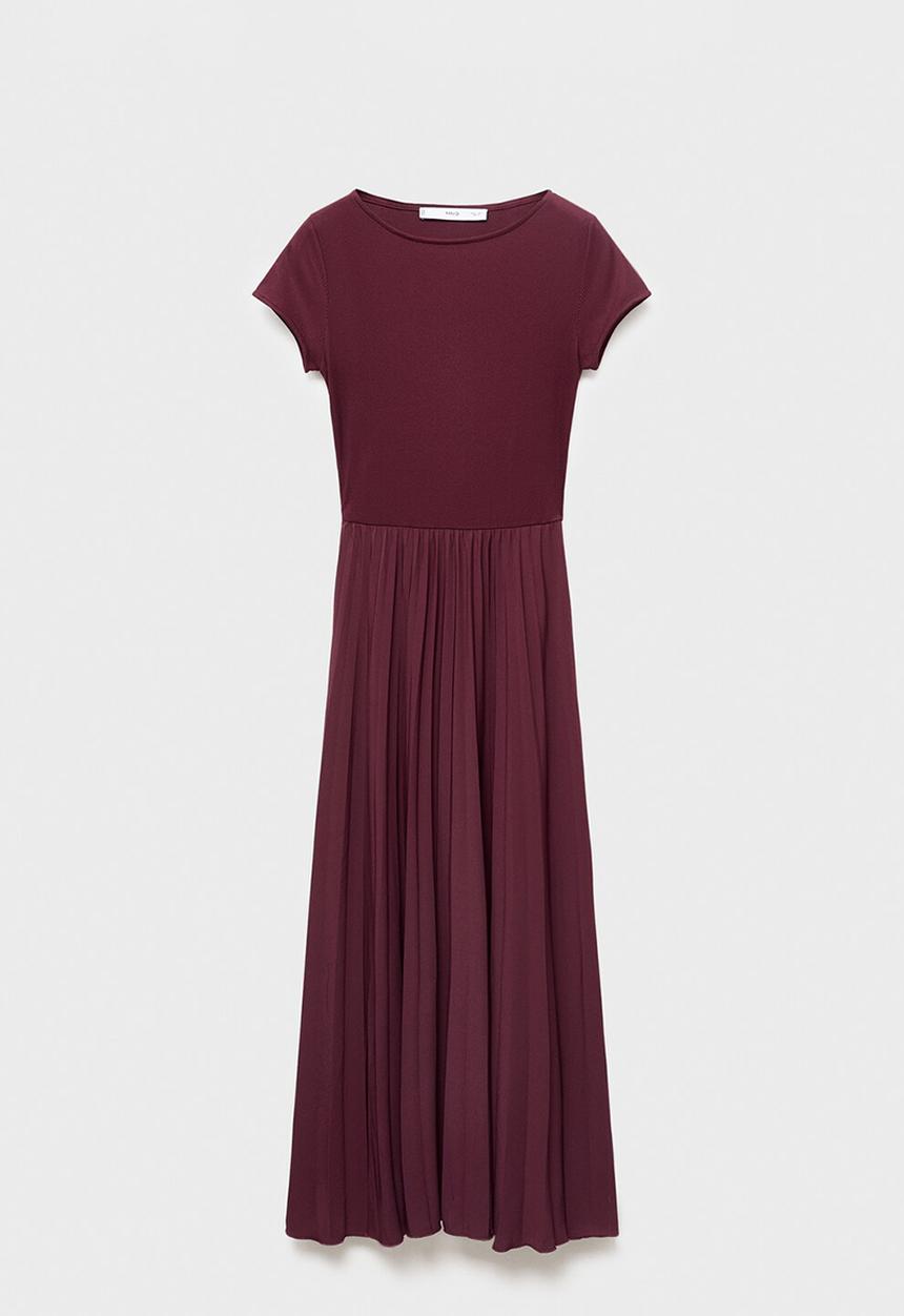 MANGO - Dress Calderam - Dark Red