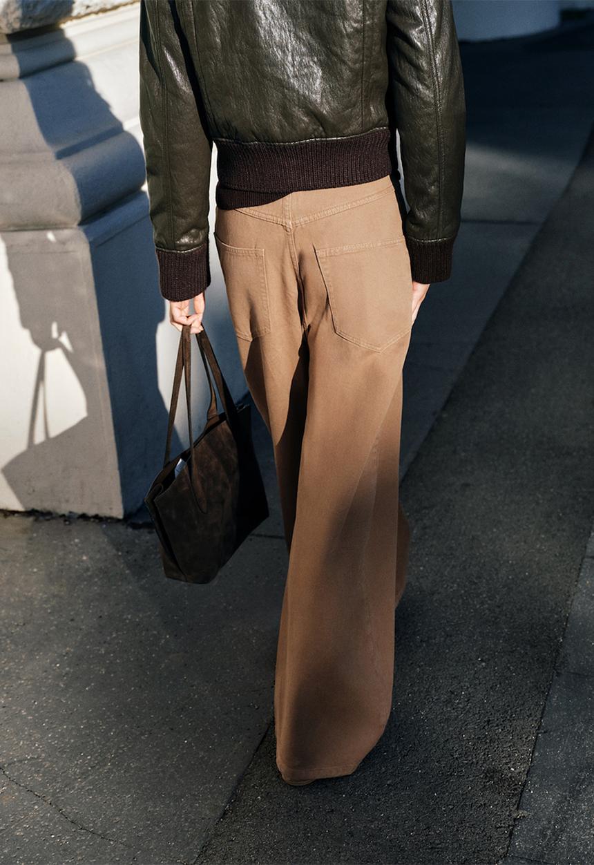 MANGO - Jeans blair - brown