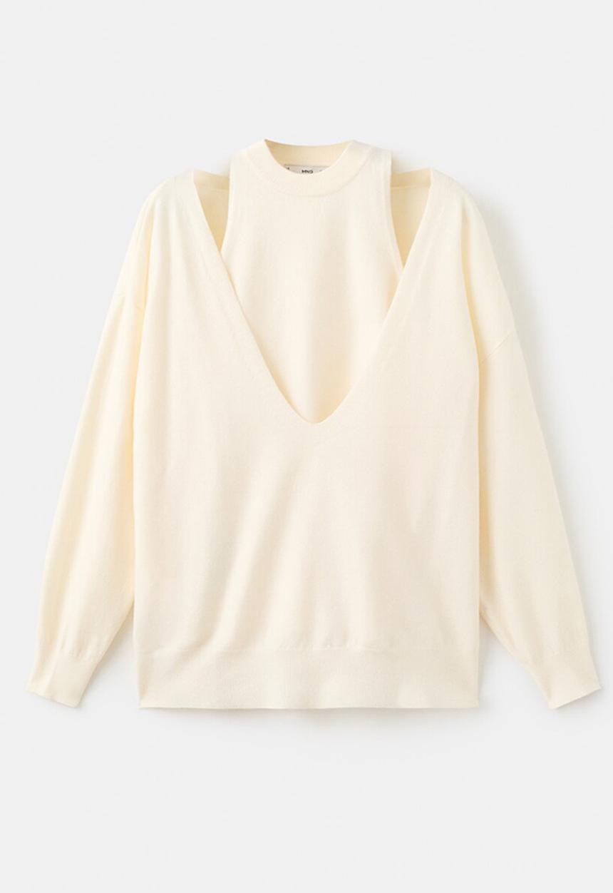 MANGO - Sweater duplex - light beige
