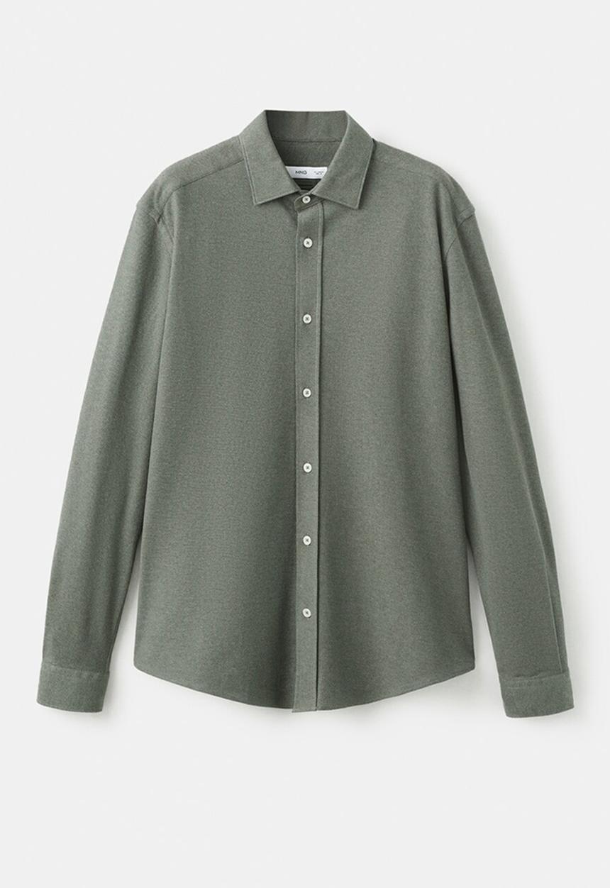 MANGO - Camisa Pique - Green