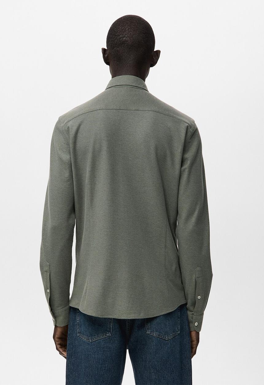 MANGO - Camisa Pique - Green