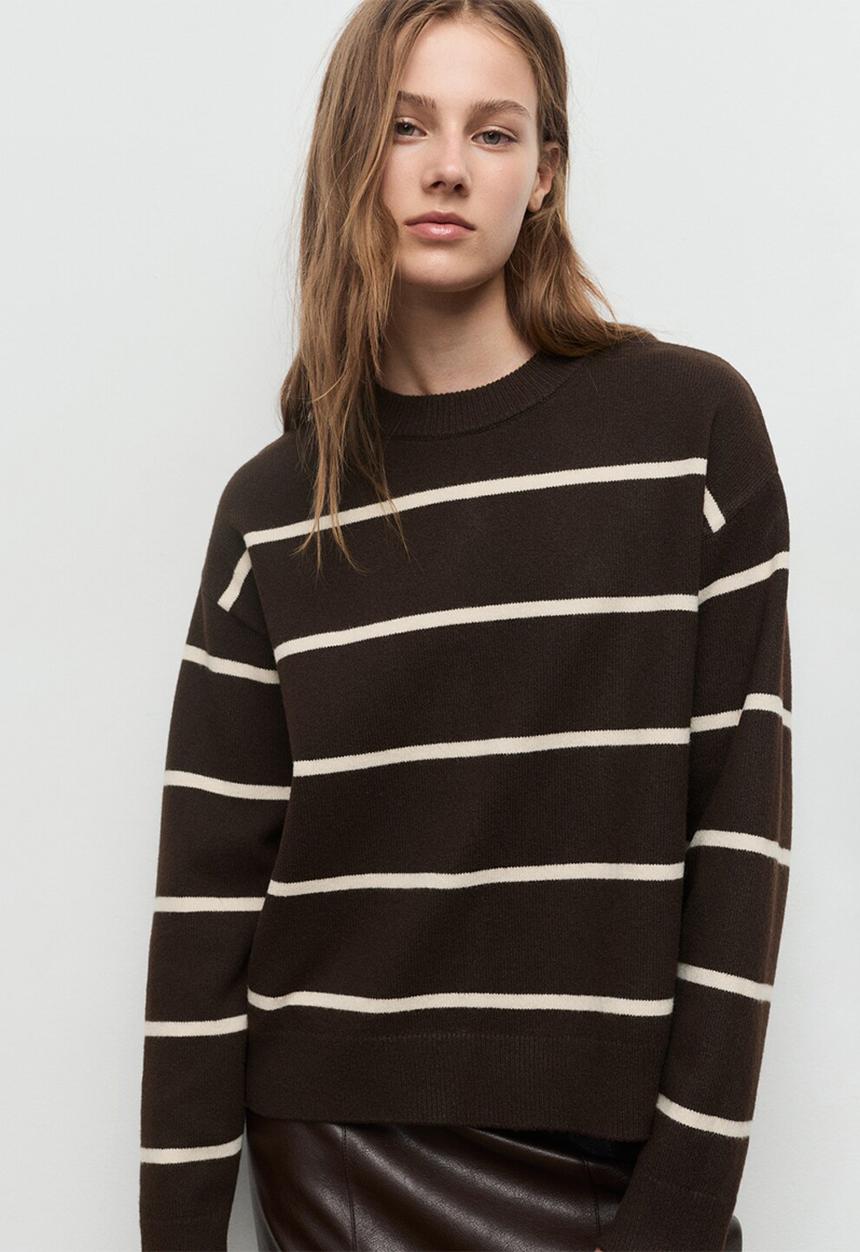 MANGO - Sweater marina - dark brown