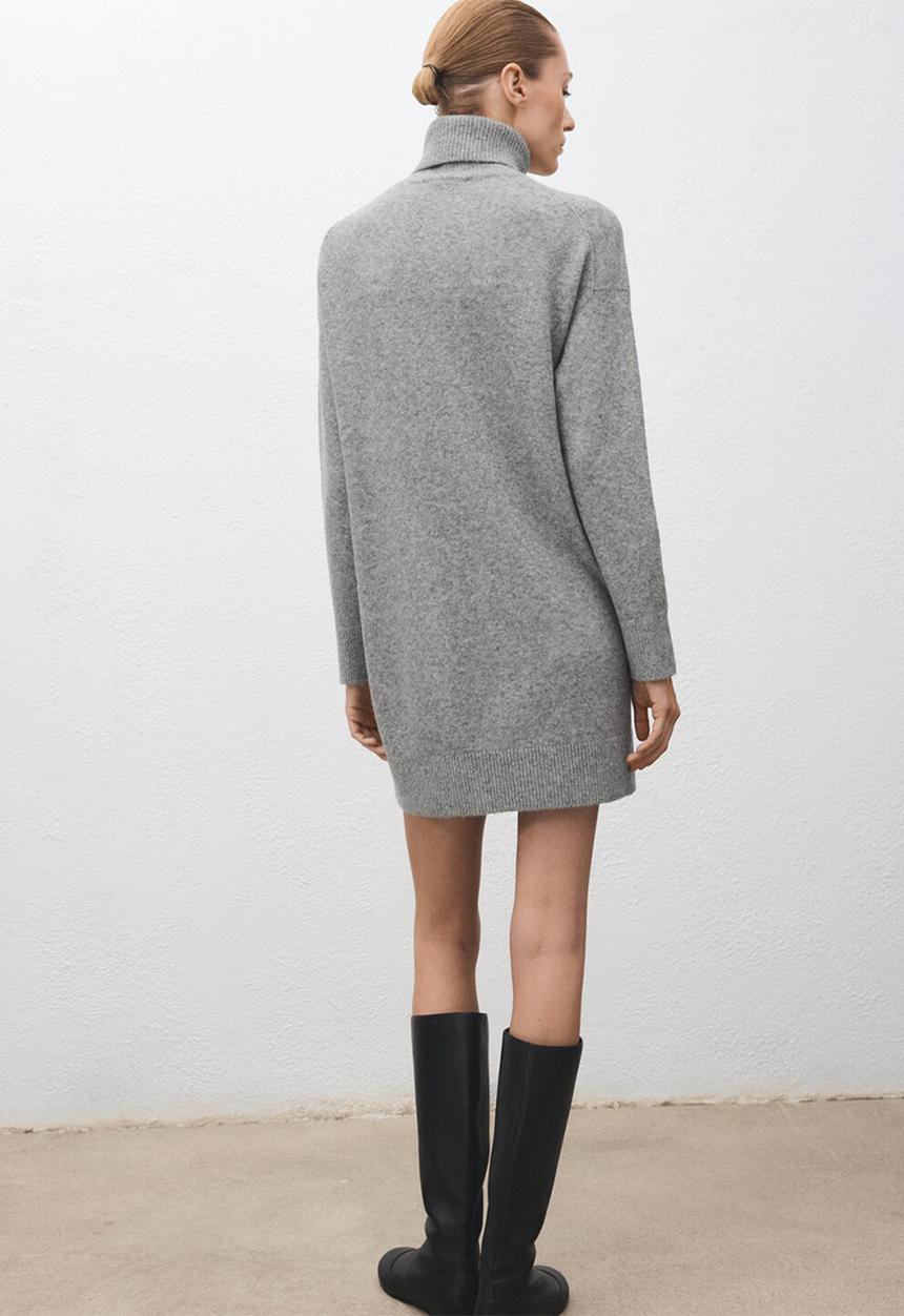 MANGO - Dress taldote  -  medium gray