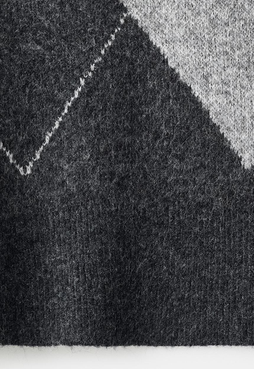 MANGO - Sweater rombon - medium gray