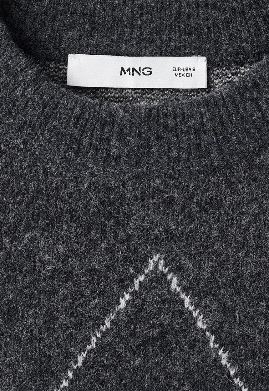 MANGO - Sweater rombon - medium gray