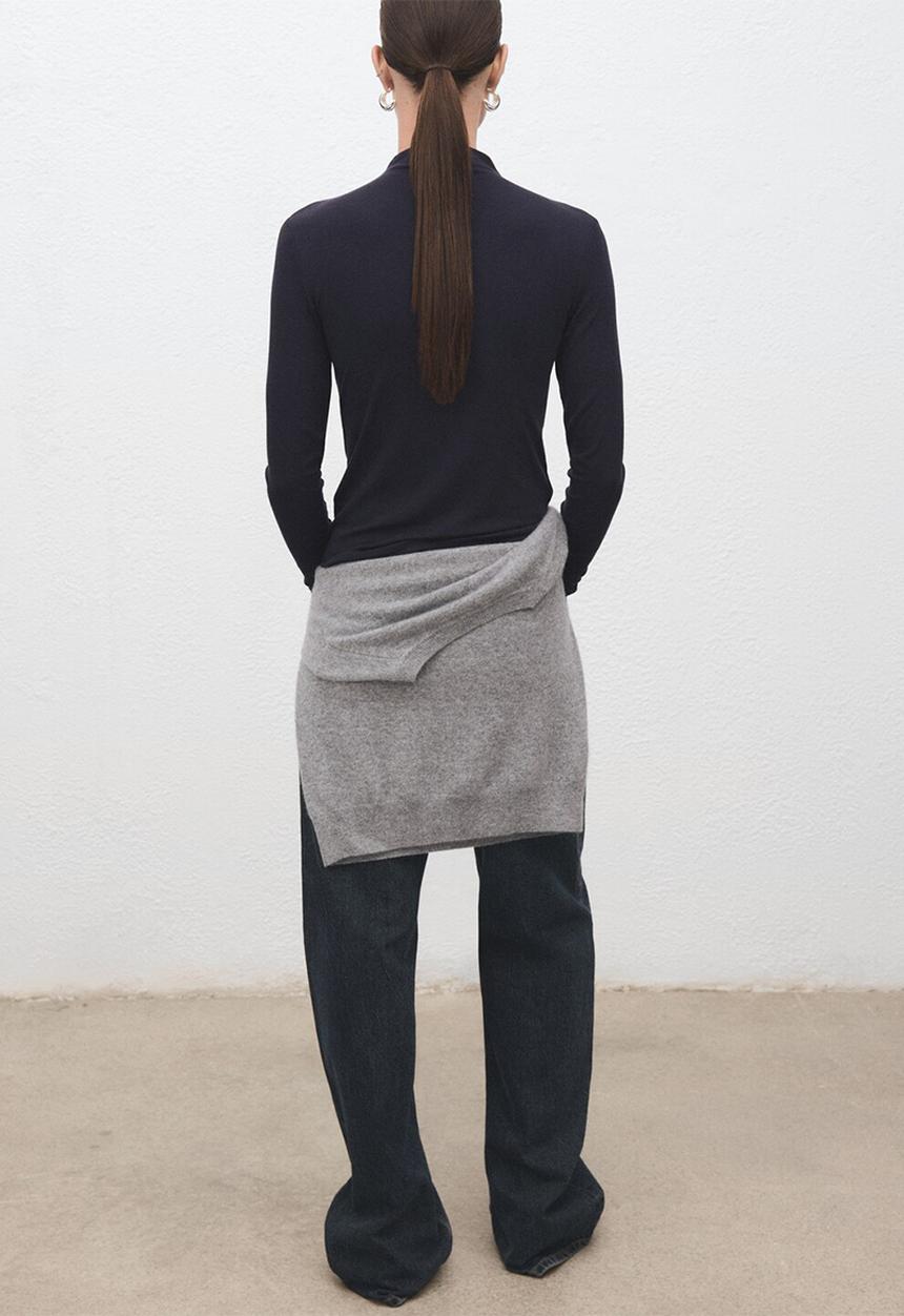 MANGO - T-shirt secondpe - navy