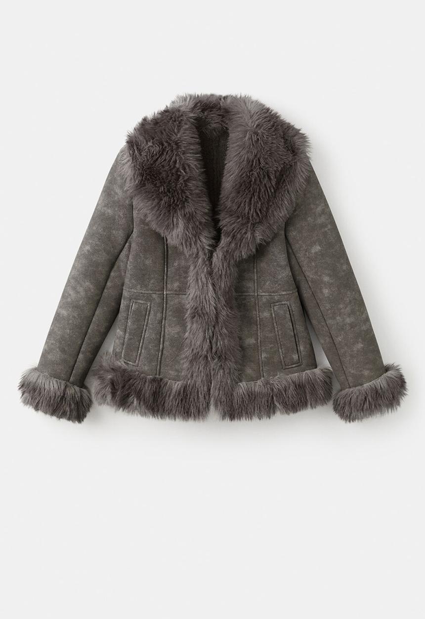 MANGO - Jacket furby - gray
