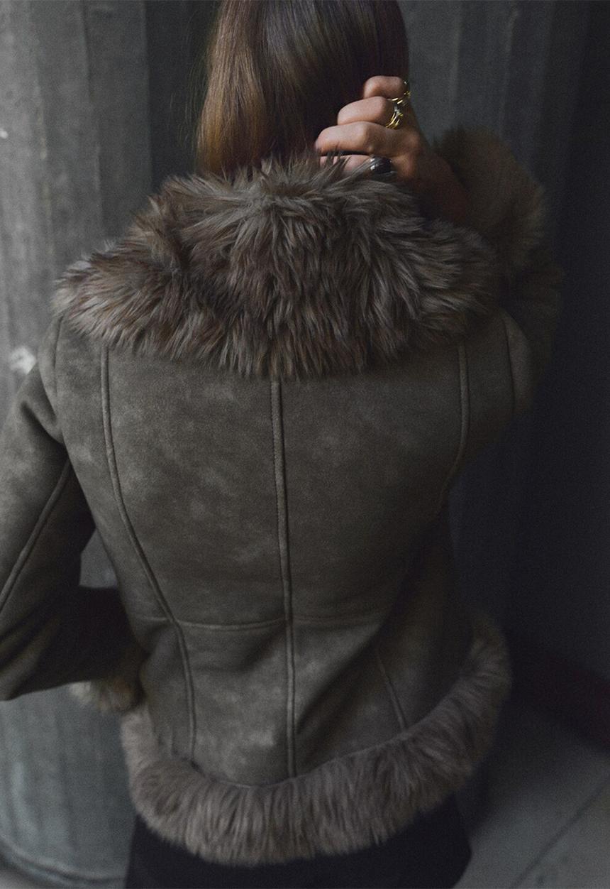 MANGO - Jacket furby - gray