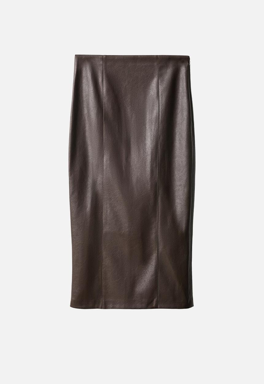 MANGO - Skirt sara - dark brown
