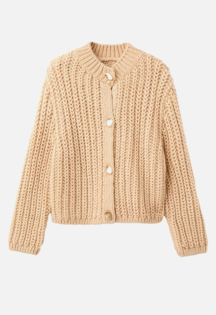 MANGO - Cardigan farina - light beige