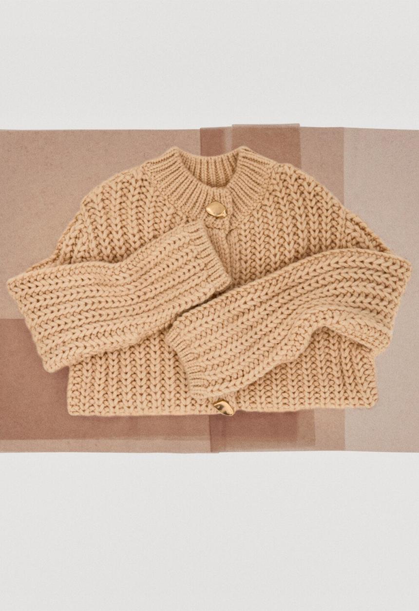 MANGO - Cardigan farina - light beige