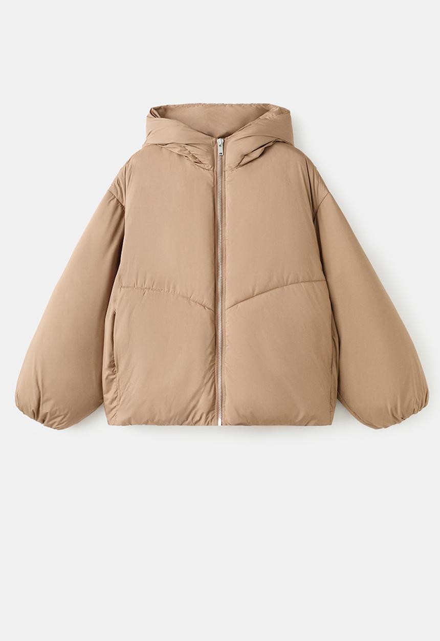 MANGO - Puffer coat oat - light beige