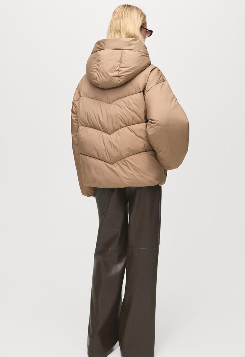 MANGO - Puffer coat oat - light beige