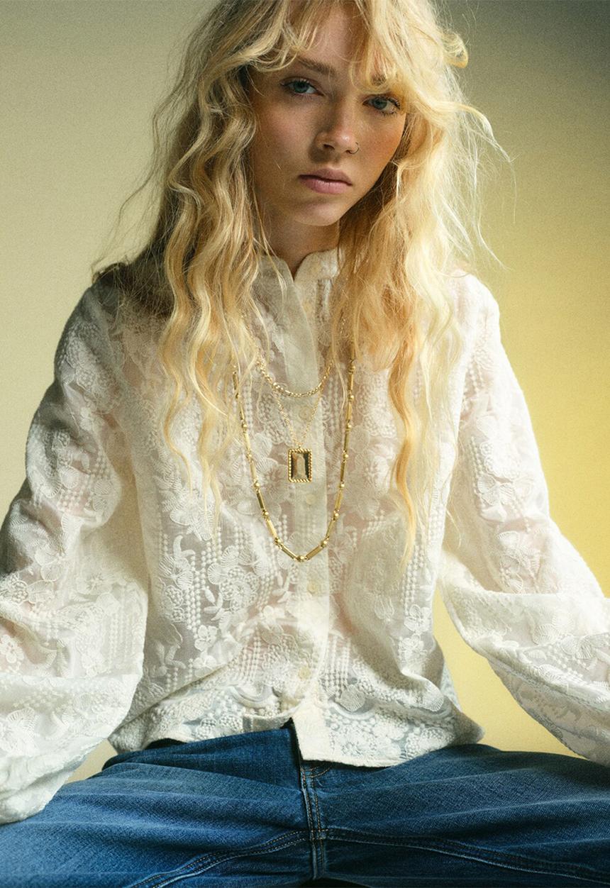 MANGO - Blouse petra - light beige