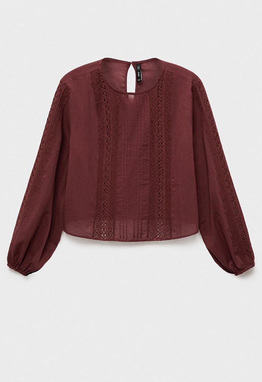 MANGO - Blouse peony - dark red
