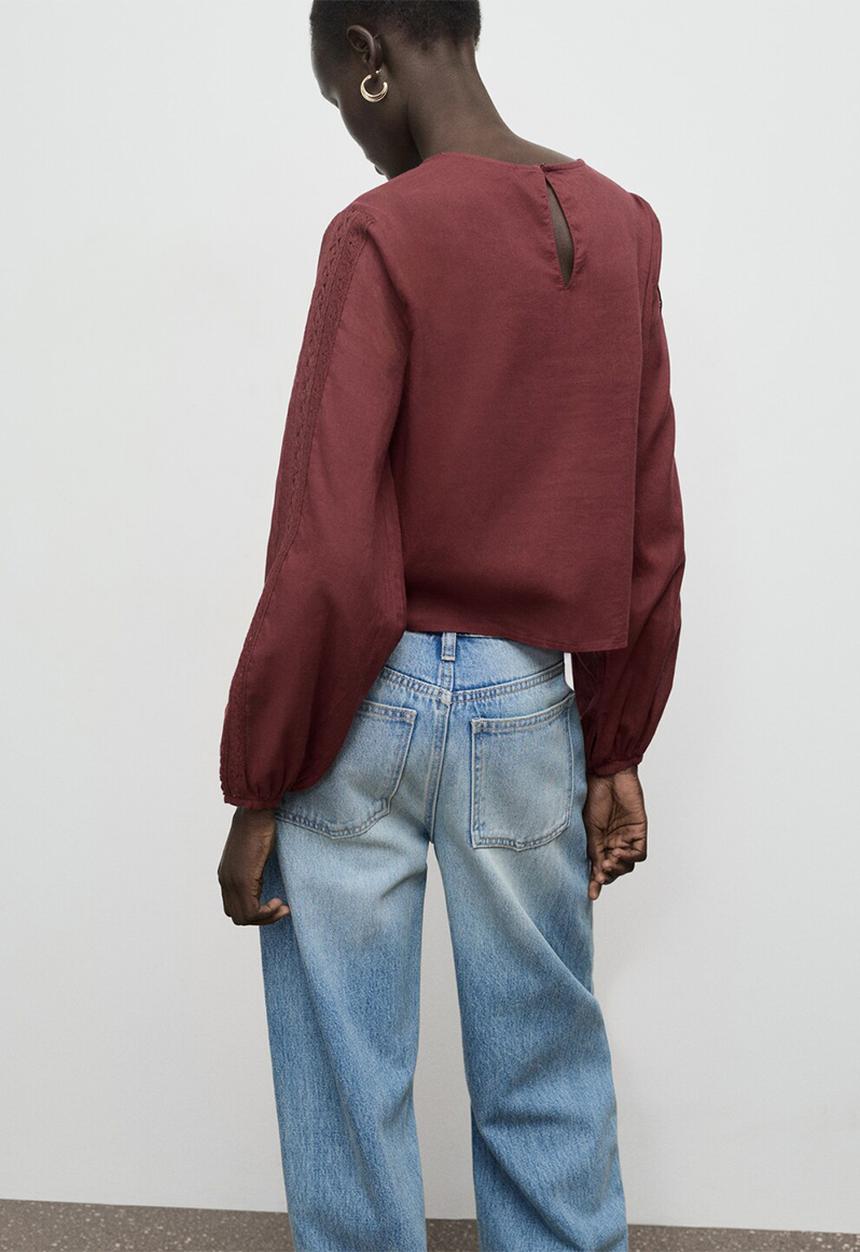 MANGO - Blouse peony - dark red
