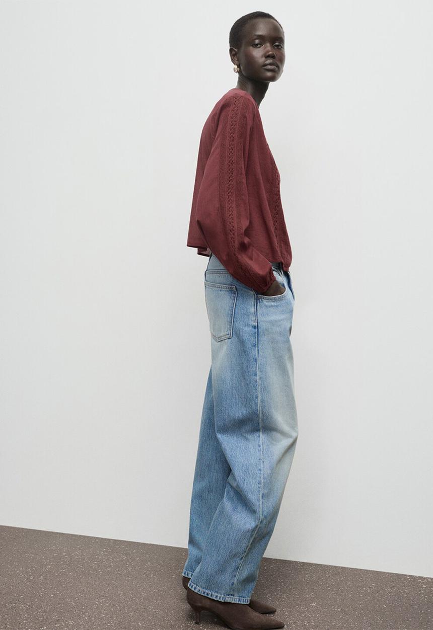 MANGO - Blouse peony - dark red