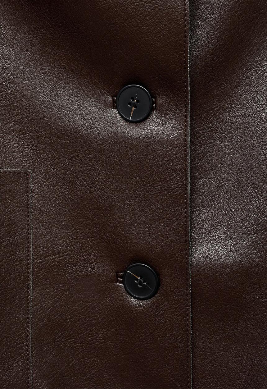 MANGO - Jacket sabi - dark brown
