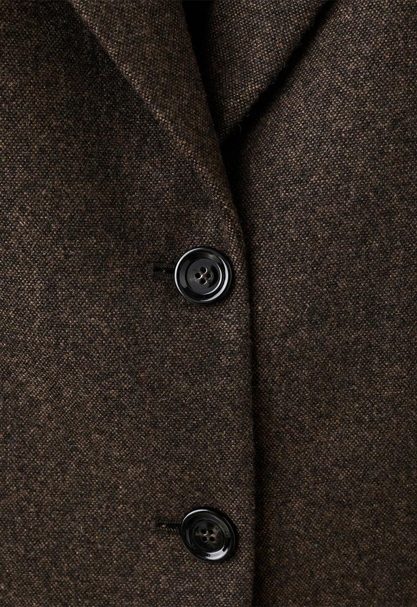 MANGO - Blazer piper - dark brown