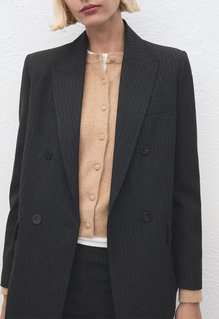 MANGO - Cardigan seedsun - medium brown