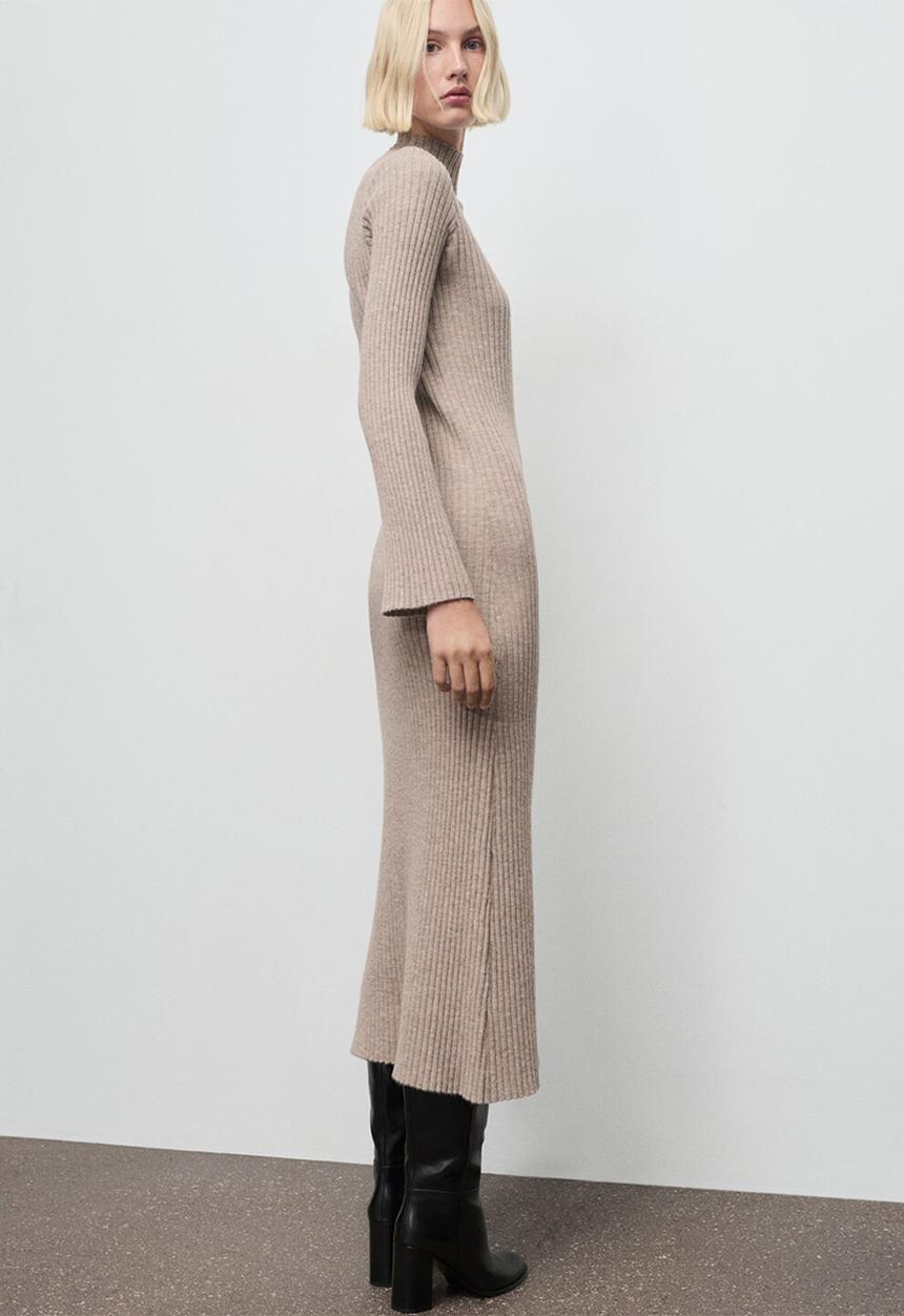 MANGO - Dress kikita - medium brown