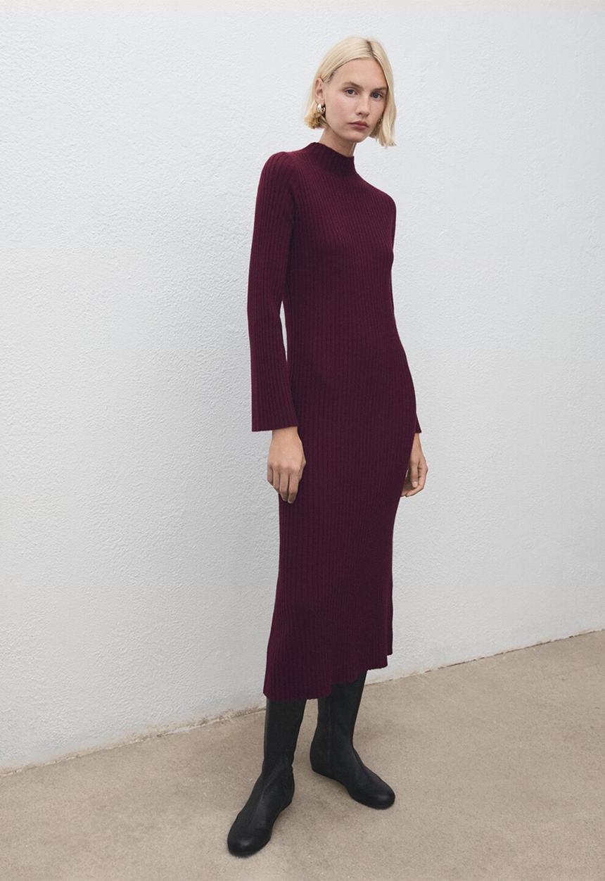MANGO - Dress kikita - dark red