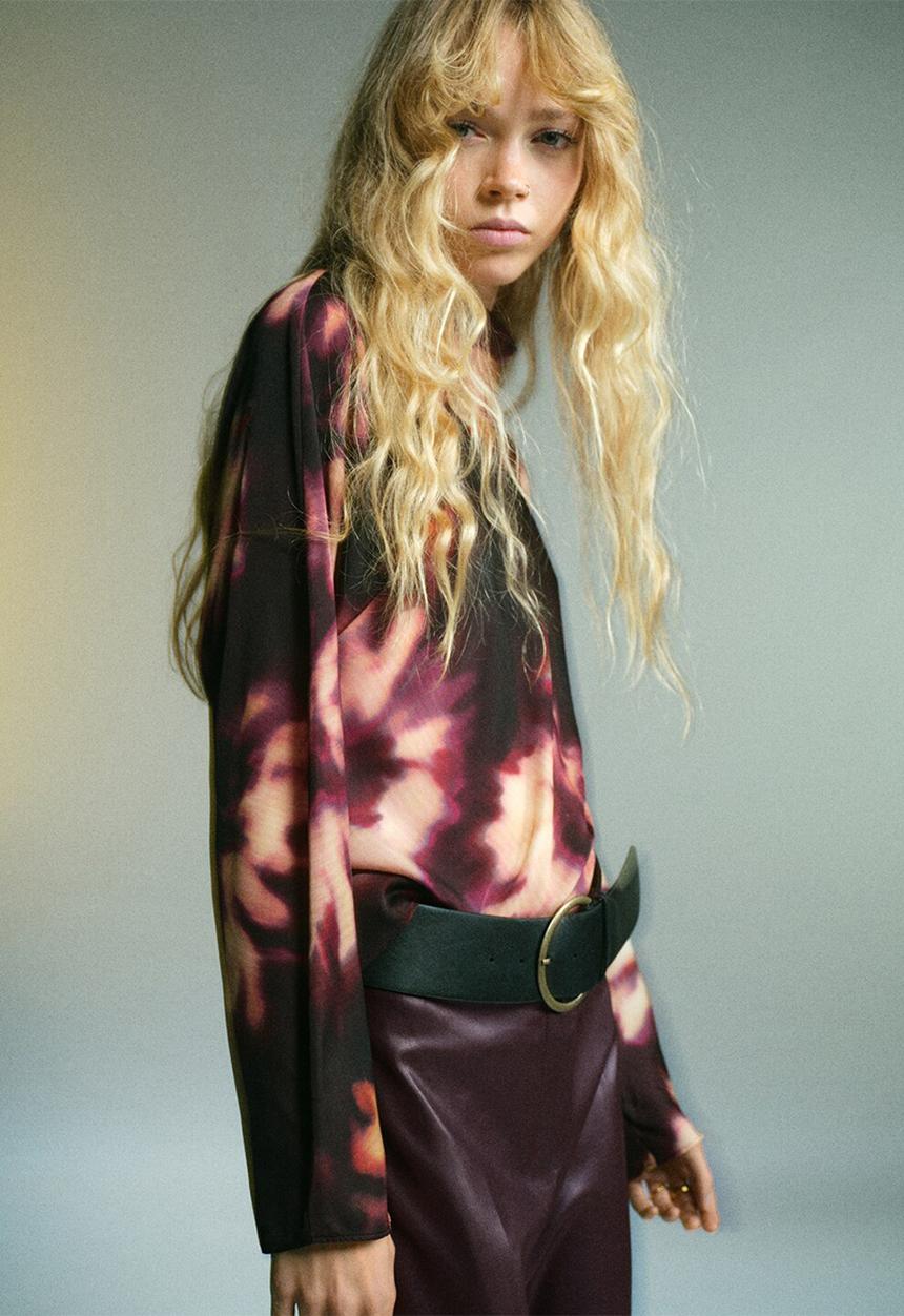 MANGO - Blouse giady - dark red