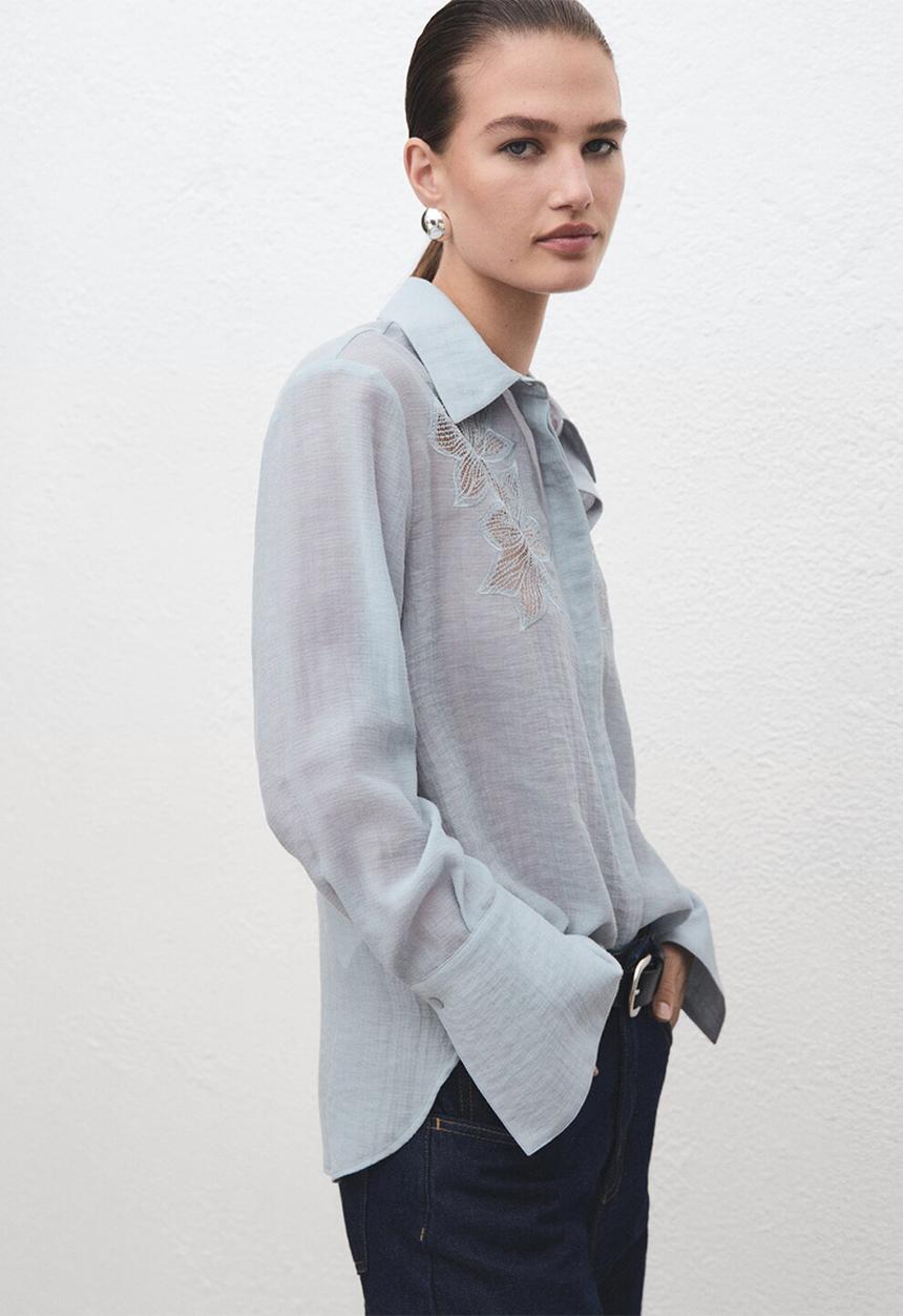 MANGO - Blouse miranda - medium blue