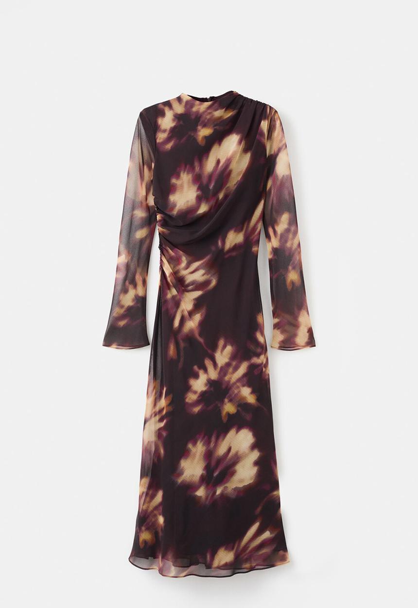 MANGO - Dress giady - dark red