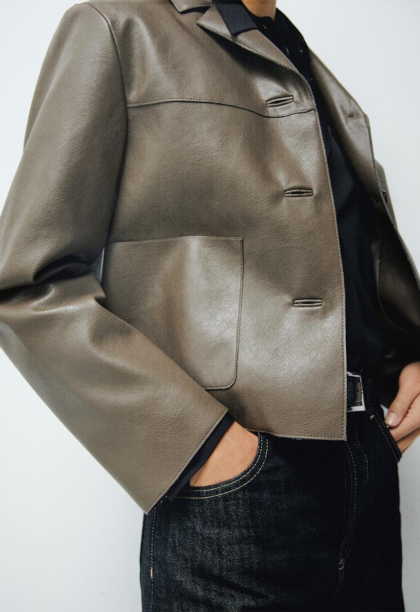 MANGO - Jacket sabi - dark green