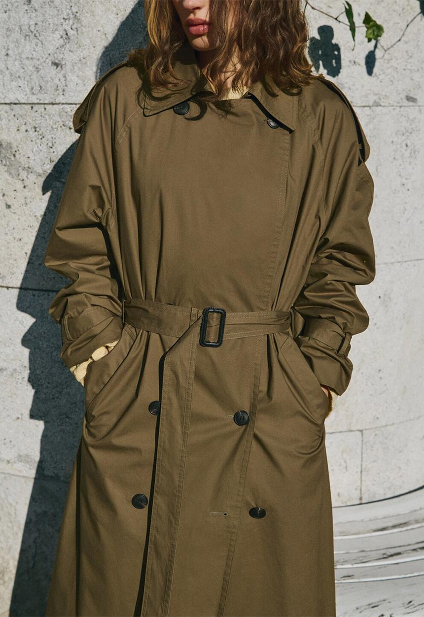 MANGO - Trenchcoat tome - beige & khaki