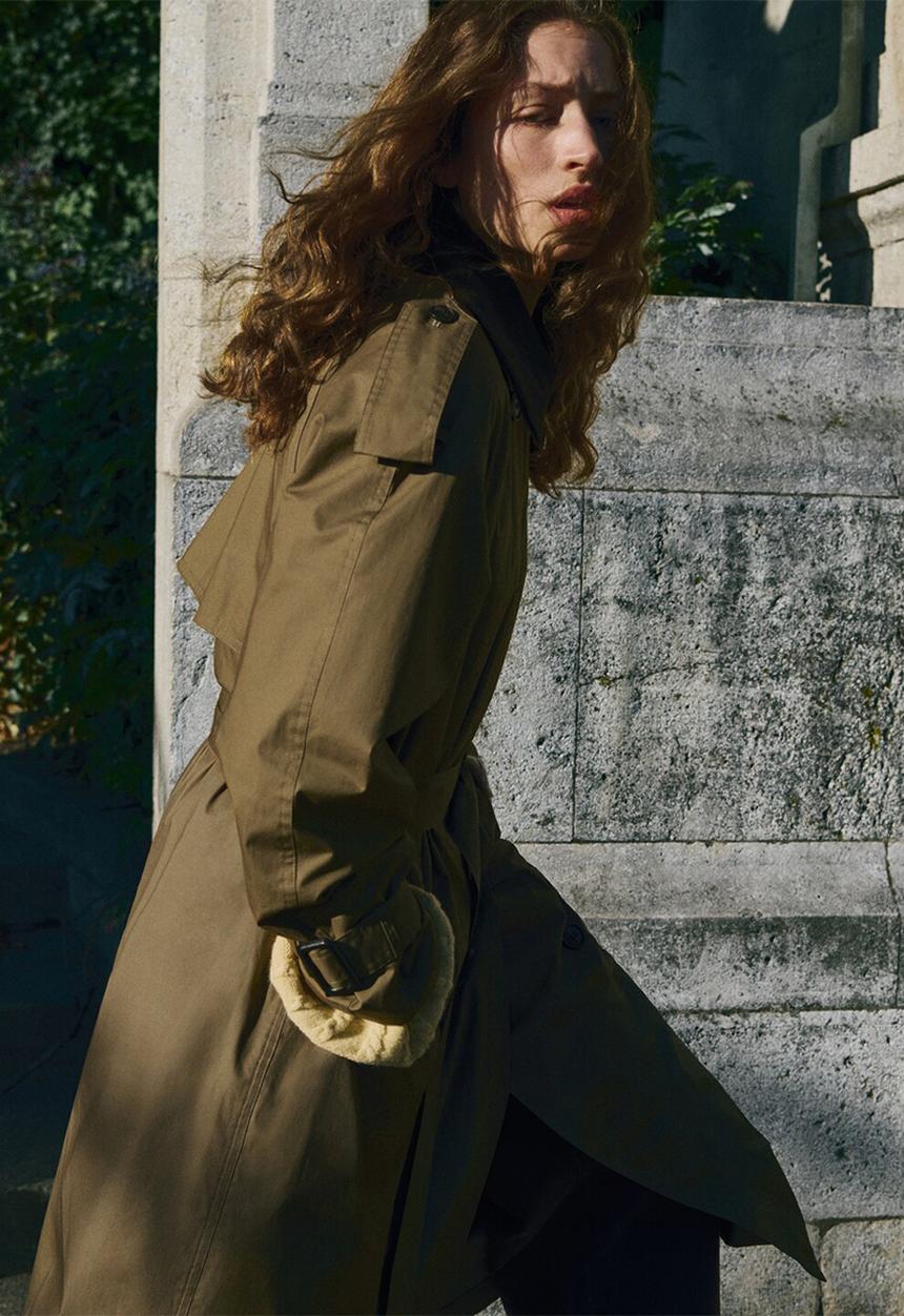 MANGO - Trenchcoat tome - beige & khaki