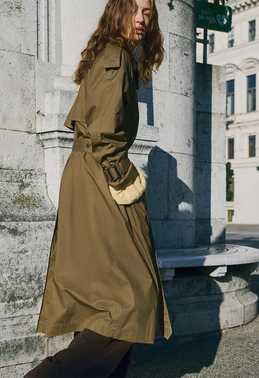 MANGO - Trenchcoat tome - beige & khaki