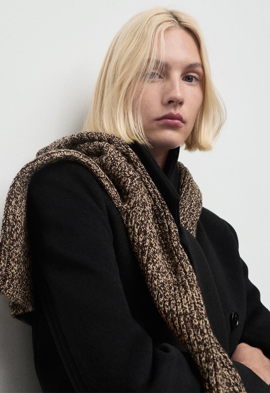 MANGO - Coat eye - black