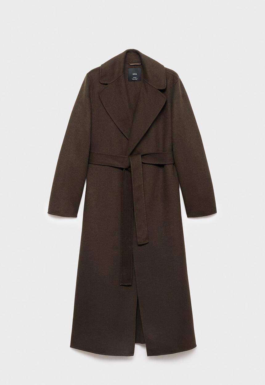 MANGO - Coat batin - beige/khaki