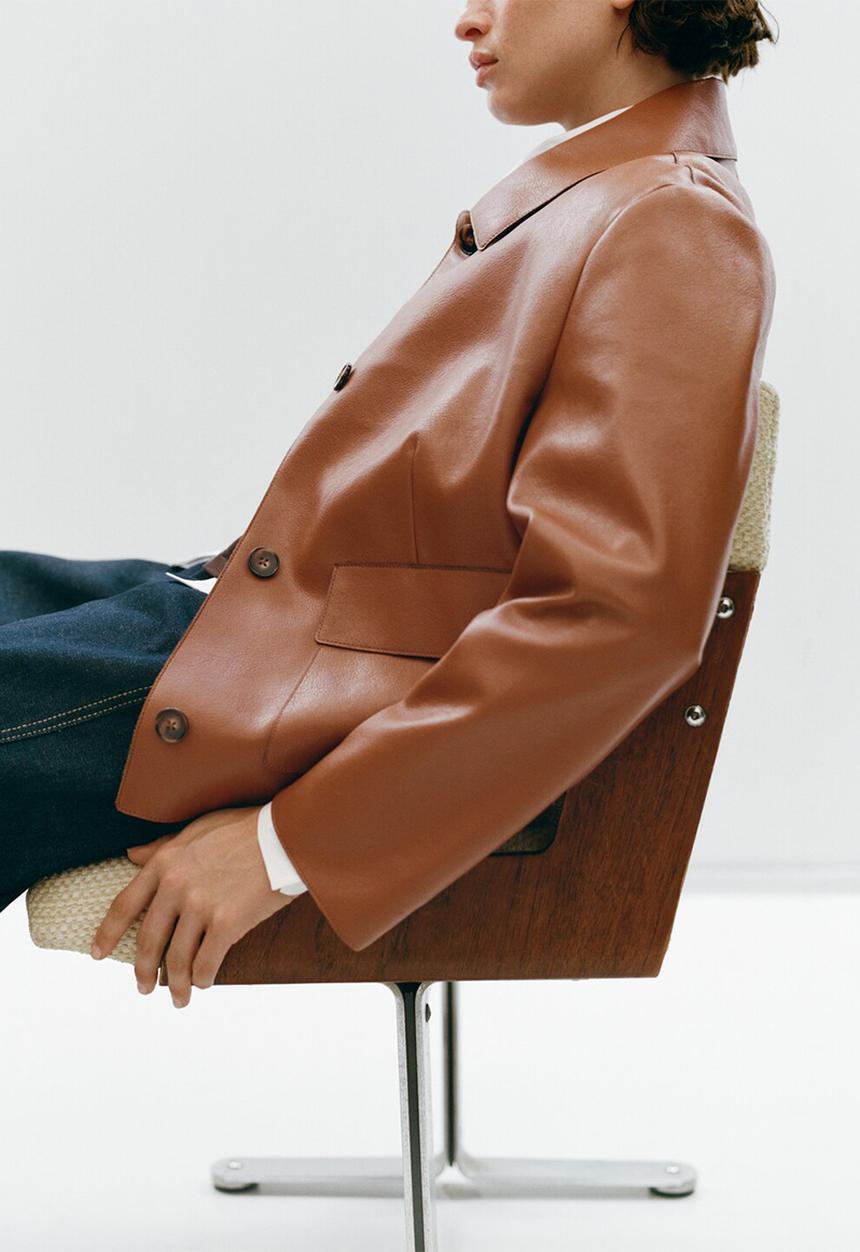 MANGO - Plus jacket sabina - medium brown