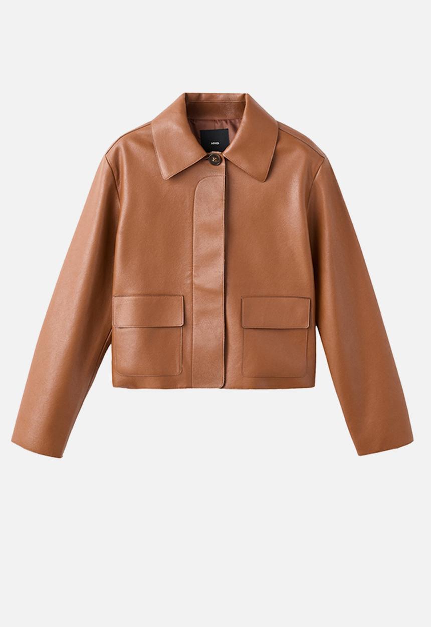 MANGO - Plus jacket sabina - medium brown