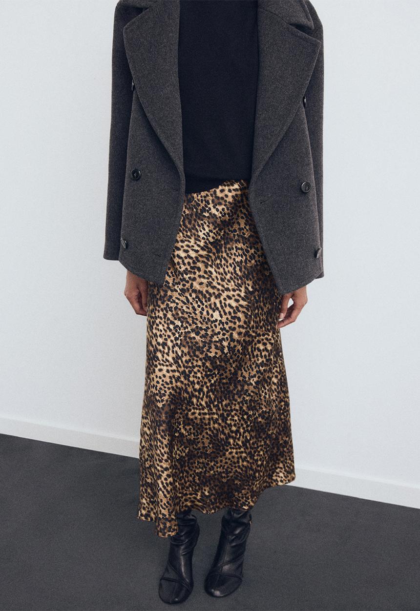MANGO - Skirt piedra - brown