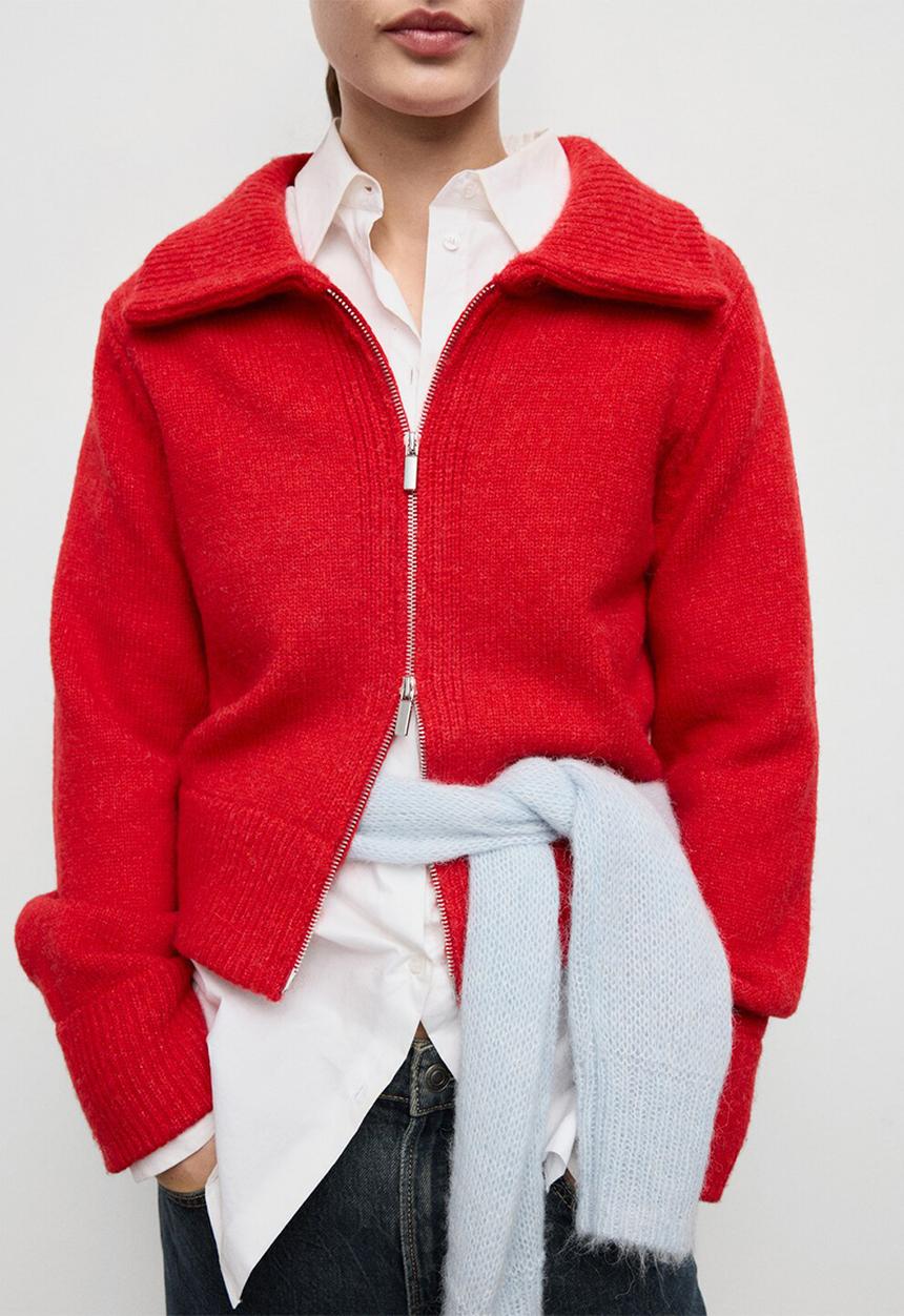 MANGO - Cardigan tomatoe - red