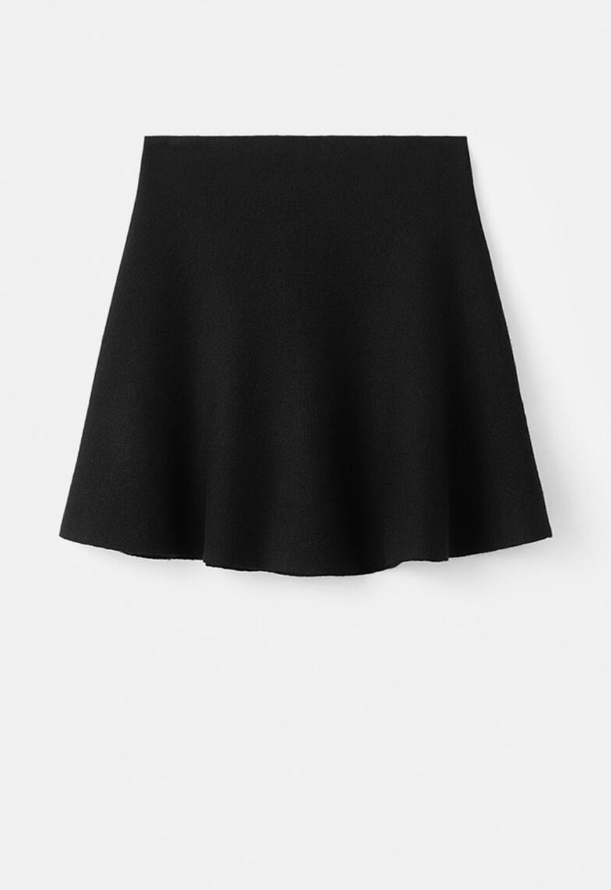 MANGO - Skirt descart - black