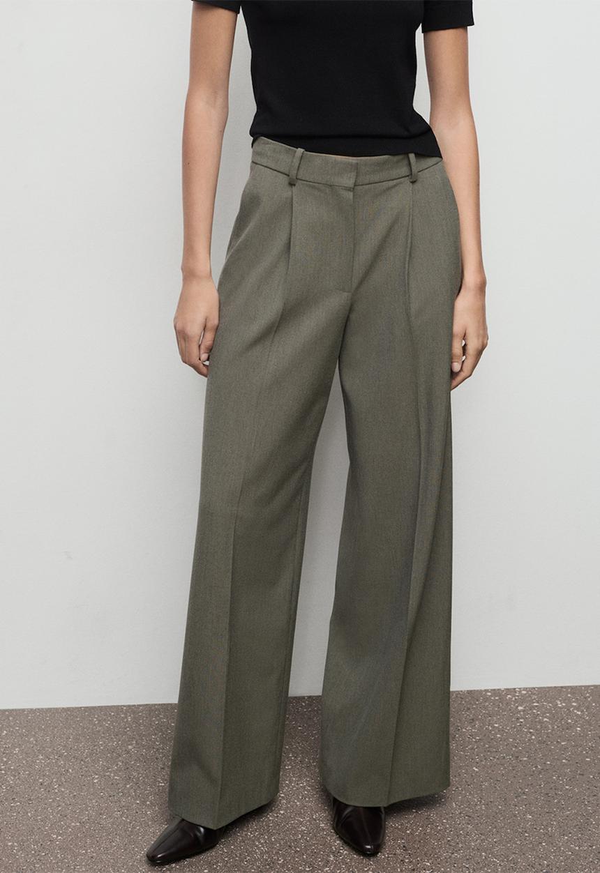 MANGO - Trousers napoli - green