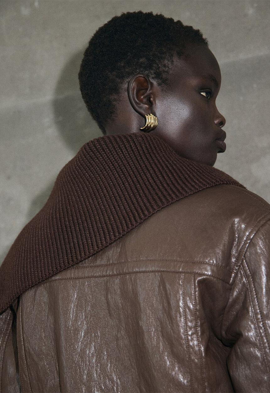 MANGO - Jacket coch - brown