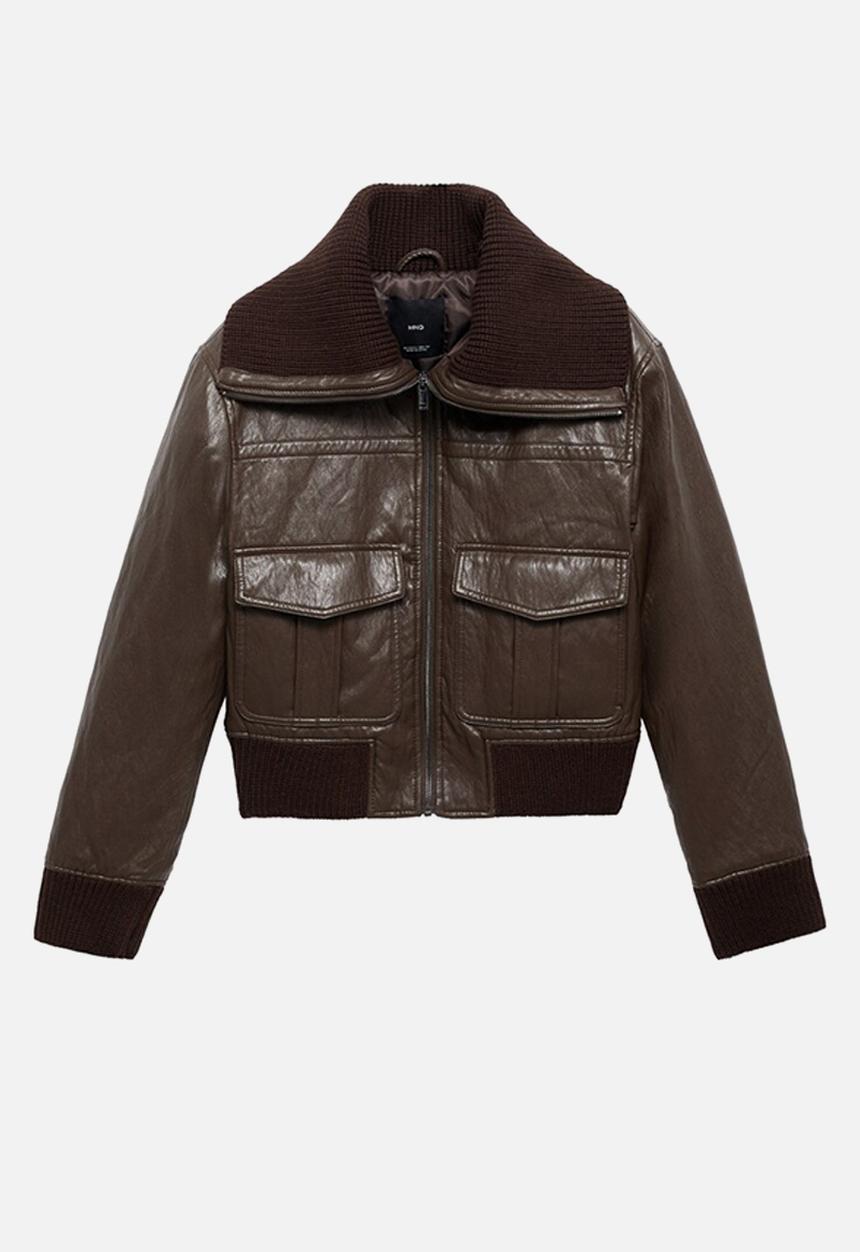 MANGO - Jacket coch - brown