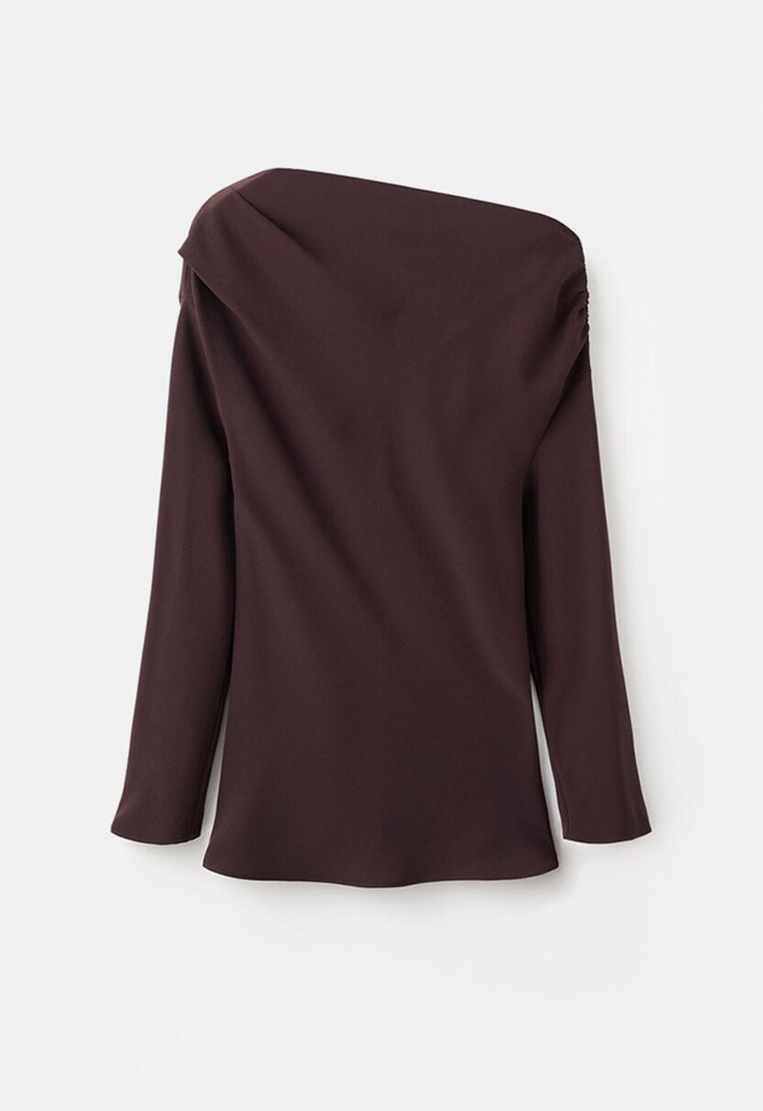 MANGO - Blouse urus - brown