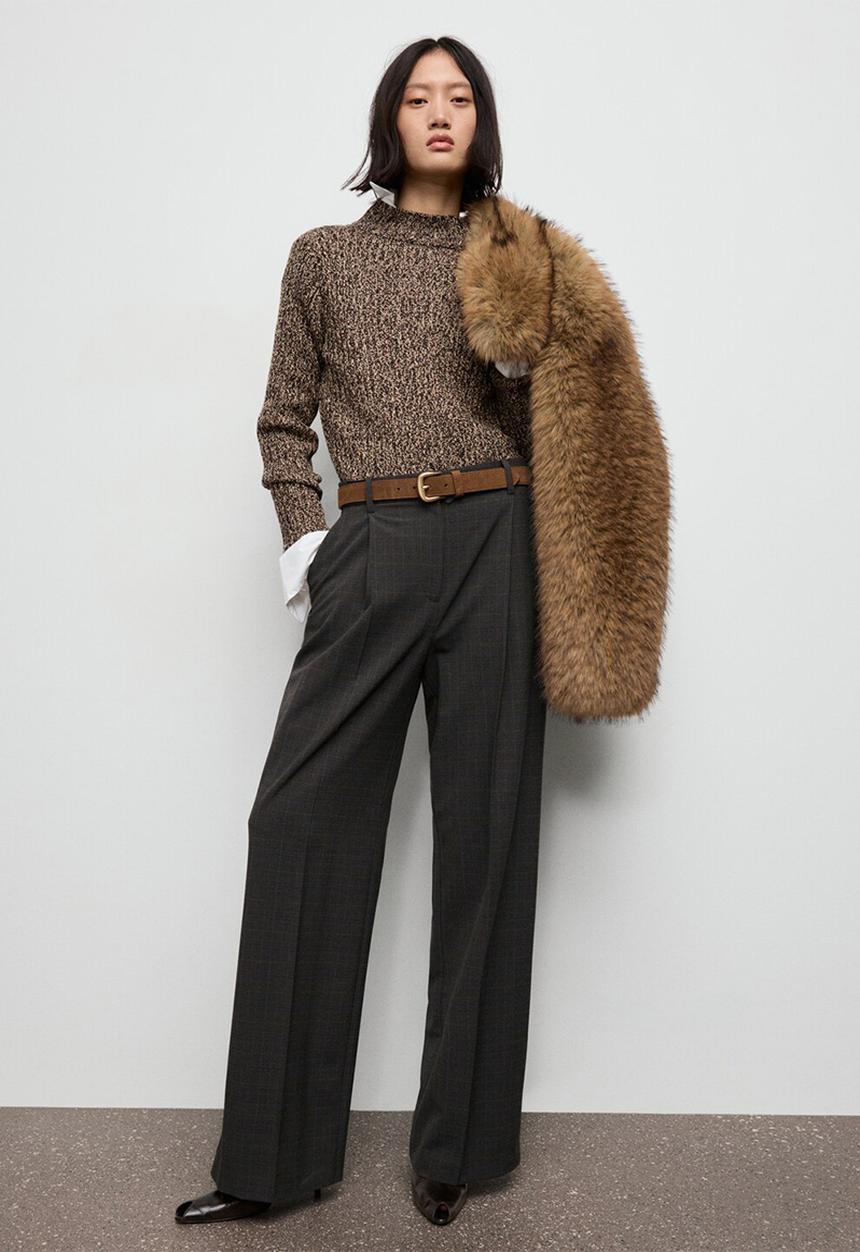 MANGO - Trousers stuard - brown